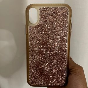 Sparkly pink iPhone XR phone case